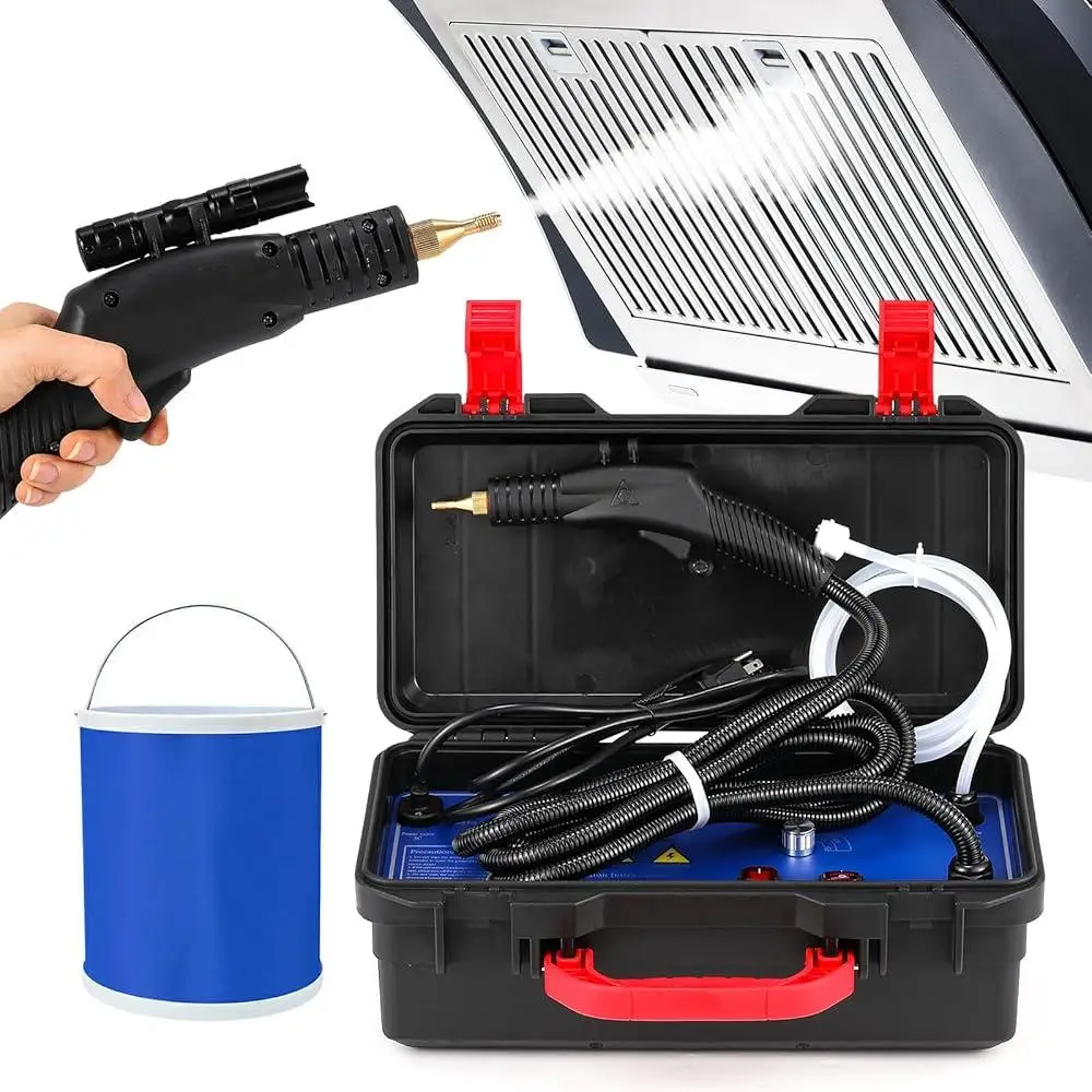 High Pressure Handheld Steam Cleaner 1700W Fast Heating Tankless Chemical-Free Cleaning Machine Multi-Surface Home Use
