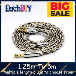 99% Pure Silver + Graphene Shield Earphone Cable For Hifiman Sundara Ananda HE1000se V2 HE6se DEVA he400se Arya XS LN007932