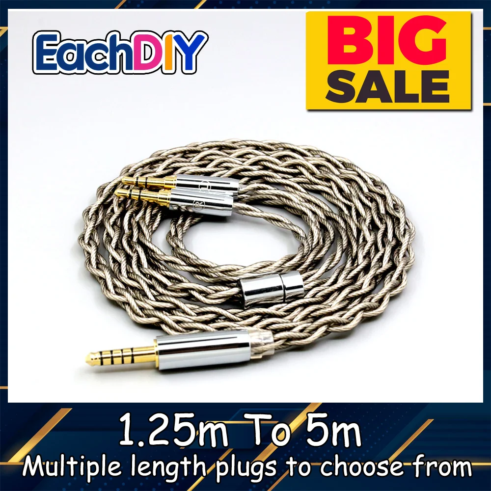 99% Pure Silver + Graphene Shield Earphone Cable For Hifiman Sundara Ananda HE1000se V2 HE6se DEVA HE400se Arya XS LN007932
