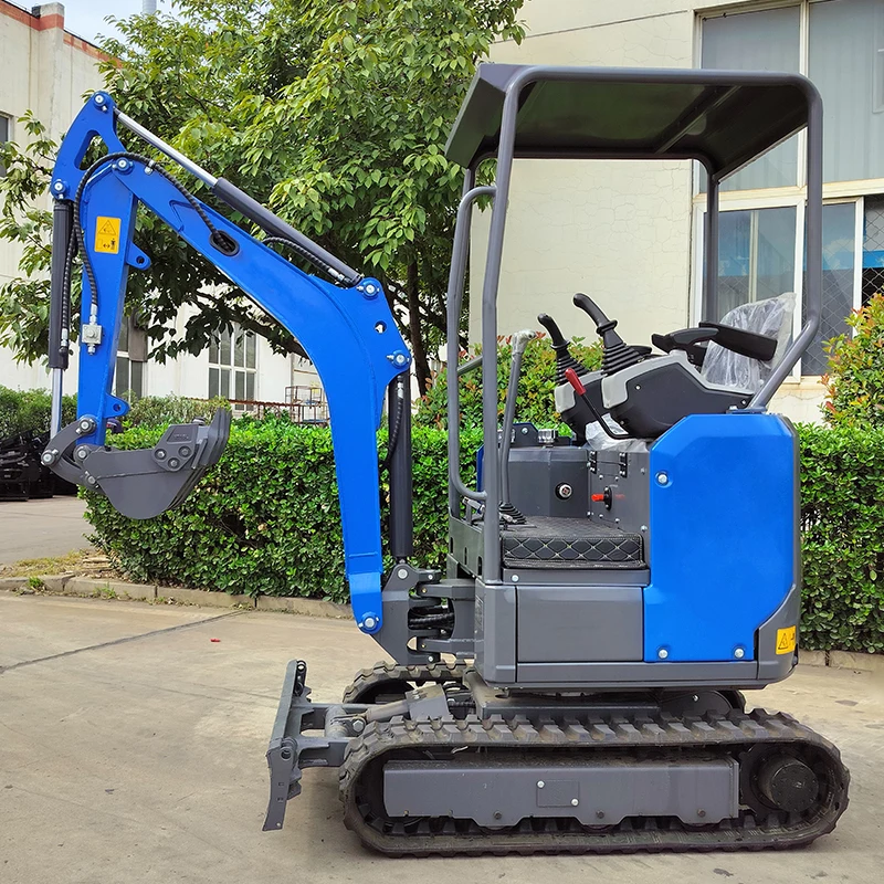 Mini excavadora pequeña para agricultura, máquina de gancho, maquinaria de ingeniería, huerto, 1 tonelada, 2 toneladas