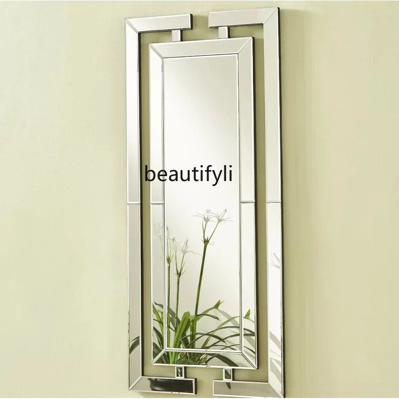

A44 Art decorative mirror light luxury entrance living room European wall American round mirror hanging creative wall hanging