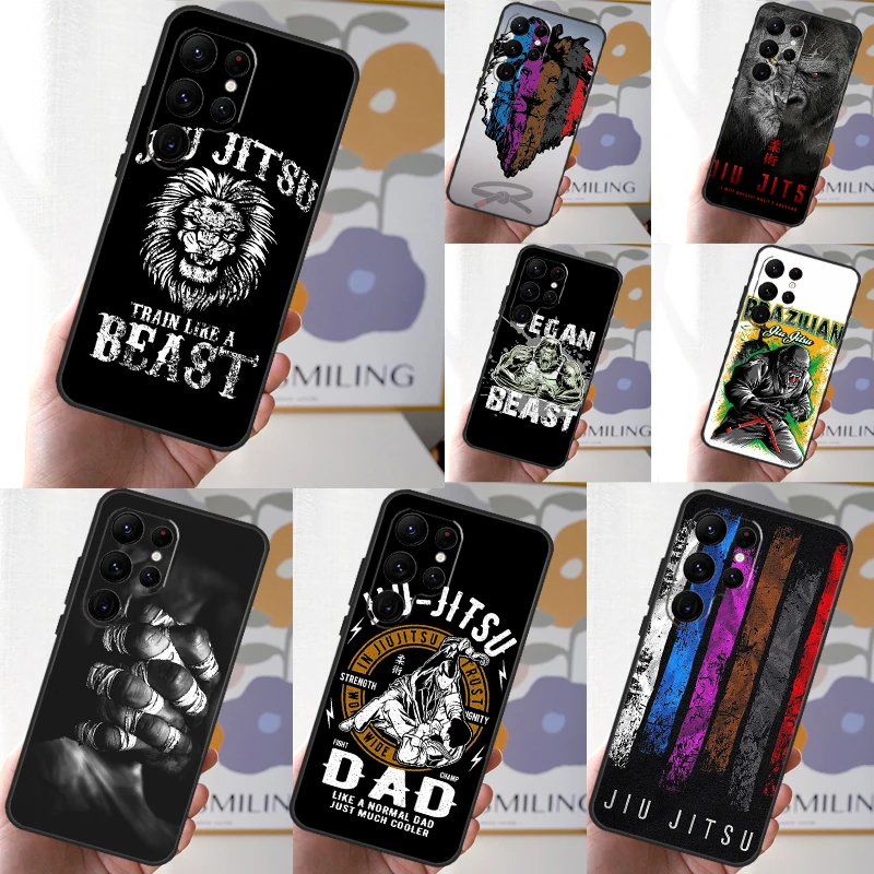 BJJ Brazilian Jiu Jitsu Case For Samsung Galaxy S23 Ultra S24 S22 S8 S9 S10 Plus Note 10 20 Ultra S20 S21 FE Cover