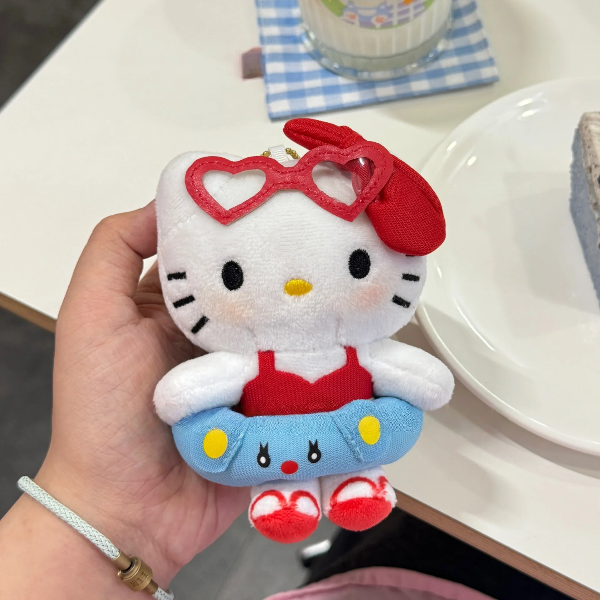 

Милый круг для плавания Kt Cat кулон красный древний вкус милая плюшевая кукла сумка украшения брелок для ключей мультистильная коллекция подарков