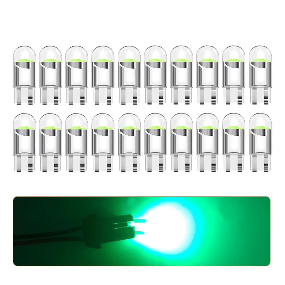 

360 transparent LED COB T10 W5W white/blue/yellow/red/pink/ice blue 12V car reading rearview mirror reverse signal light