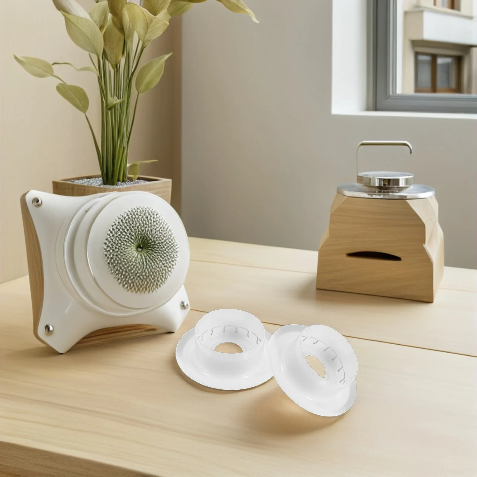 4 قطعة الحريق الرش Escutcheon الدائري 1/2 "الأبيض غطاء السقف لوحة قطعتين تقليم ل راحة الرش رئيس حماية الأنابيب #5