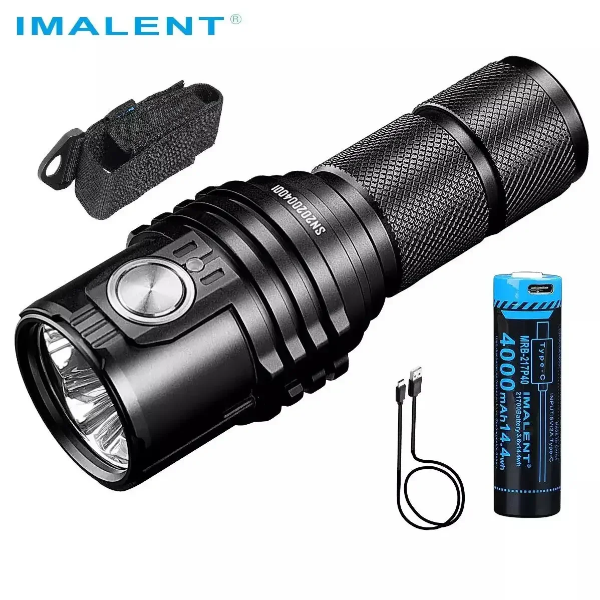 IMALENT MS03 Rechargeable Compact Portable 13000Lumens Super Bright Flashlight XHP70.2 LED 324m Beam Distance