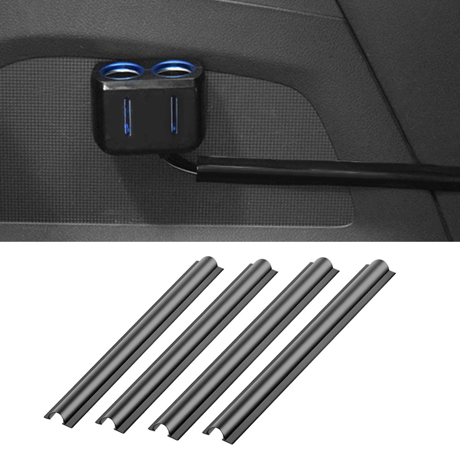 

4pcs/set Car Interior Cable Line Sleeve Protector Universal Hidden Wire Cover Clips Data Cable Organizer Clamp Accessories