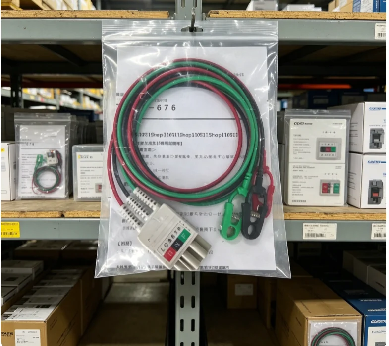 LCA676 3-Lead ECG Leadwires for Aloka, Snap Type Durable Replacement Wire for Hospital Heart Monitoring Equipment