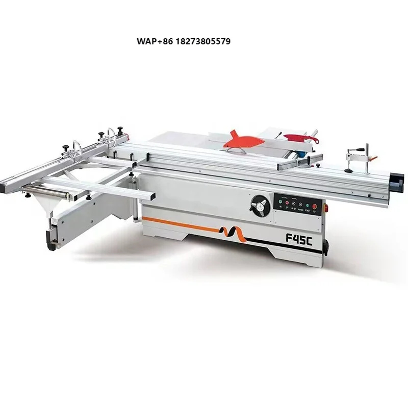 Woodworking Industrial Precision 3200mm 5.5kw Double Saw Blades Wood Cutting Sliding Table Panel Saw Machine