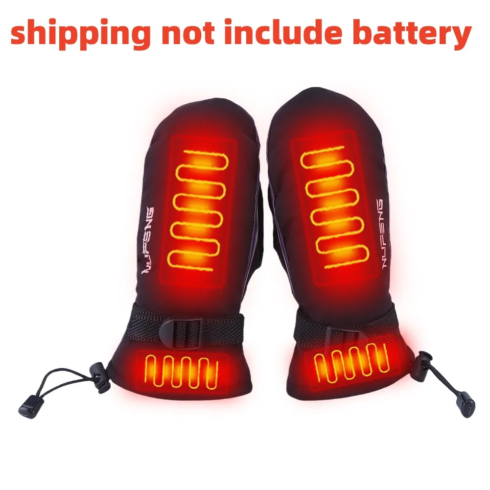 قفازات تدفئة اليد USB شحن قفازات تسخين كهربائي مقاوم للماء 3 والعتاد درجة الحرارة لتسلق المشي لمسافات طويلة ركوب الدراجات (لا بطارية)