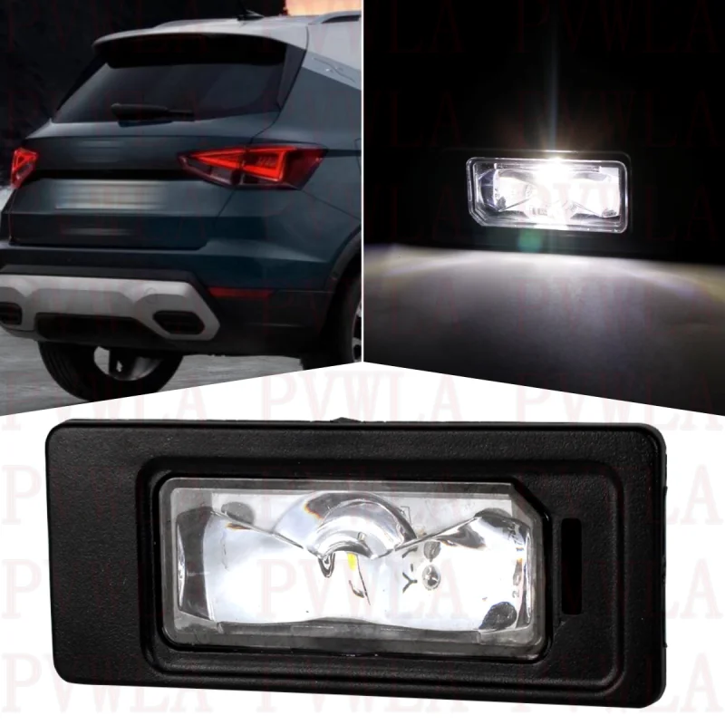 1pc LED License Plate Light Lamp 5NA943021 For Seat Alhambra/Ateca/Arona/Tarraco 2016 2017 2018 2019 2020 2021 2022 2023