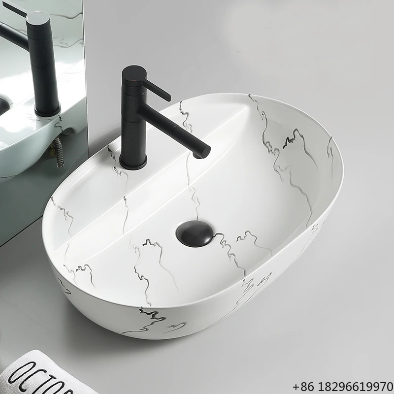 

Colorful Bathroom Counter Top Toilet Sink Vanity Wash Basin Set for Home Hotel Bathroom Use