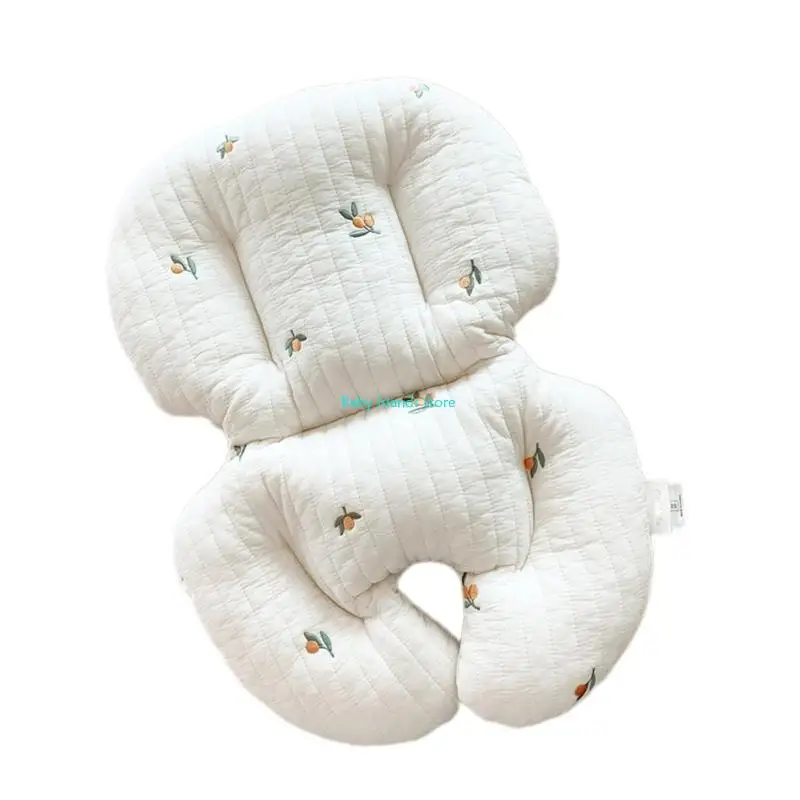 

K92D Cotton Baby Dining Chair Cushion Soft & Breathable Stroller Pad Warm High Chair Mat Non-Slip Thickened Cushion Pad