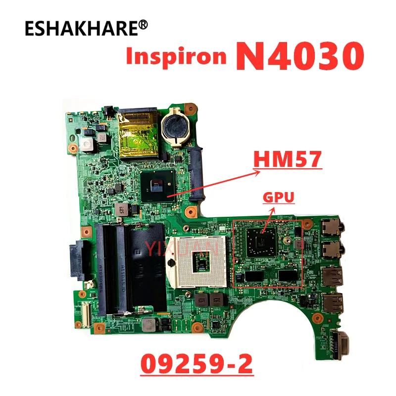 

CN-0R2XK8 0R2XK8 For dell Inspiron N4030 Laptop Motherboard 05259-2 10212-1 48.4EK19.011 Mainboard HM57 DDR3 Fully Tested OK