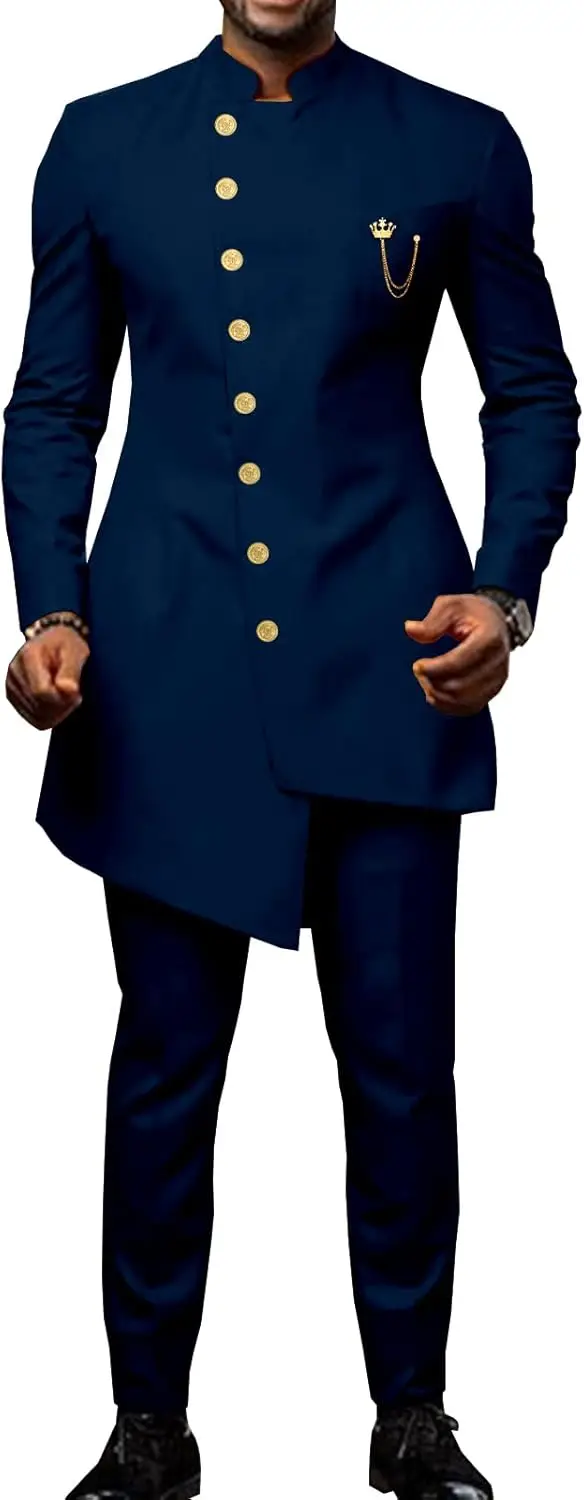 

Африканские костюмы для мужчин: приталенные пиджаки и брюки, комплект из 2 предметов для свадьбы и торжественных мероприятий