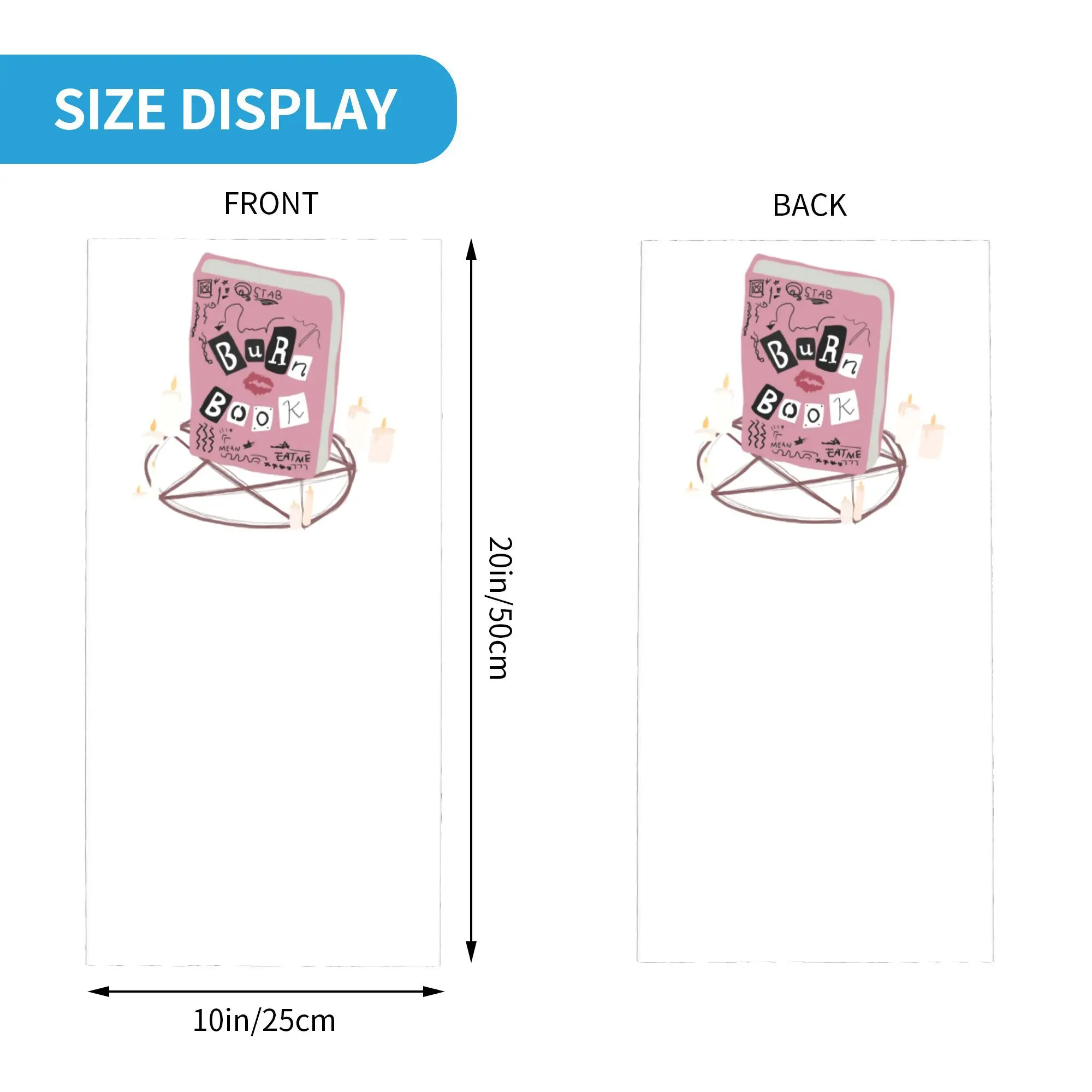 Burn book bandana pescoço gaiter impresso máscara cachecol multi-uso ciclismo cachecol para homens mulheres adulto respirável