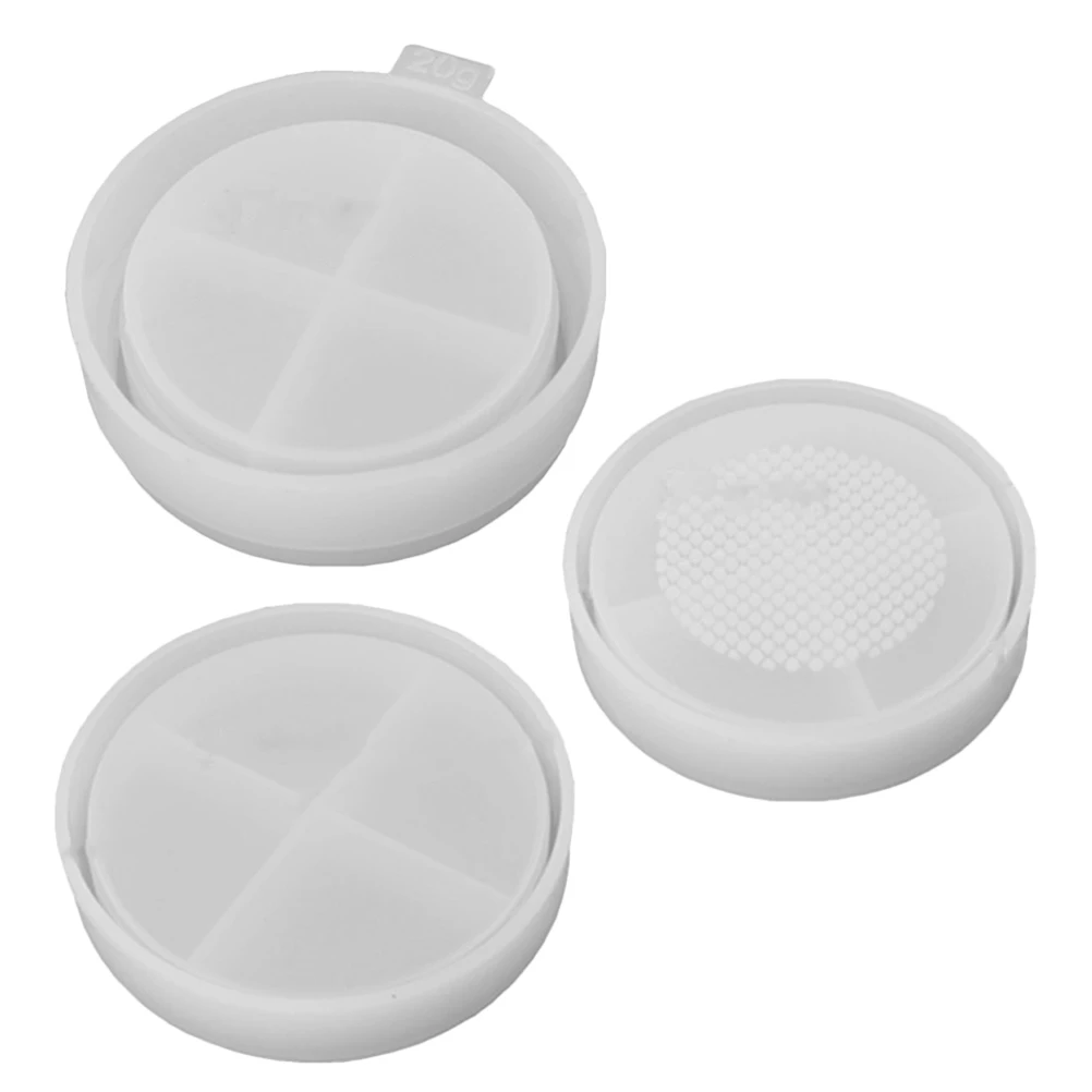 

3pcs DIY Powder Powder Box Mould Silicone Molds Flexible Loose Container Triangle Face Jewelry Accessories Homemade Gift
