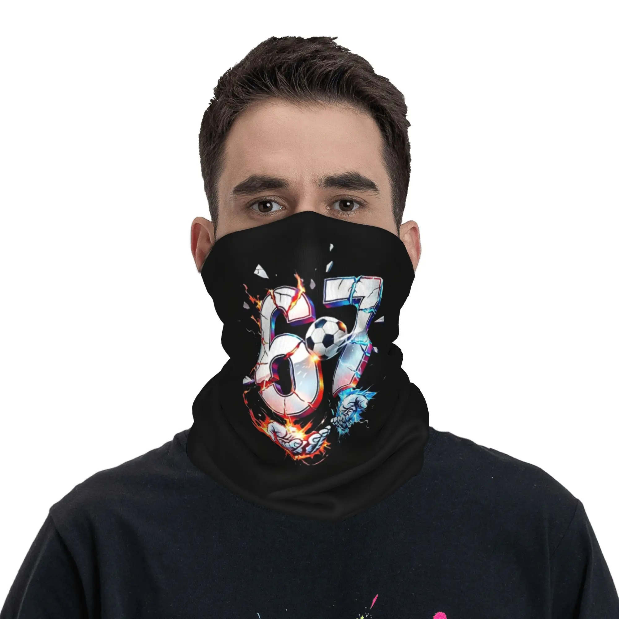 Six Seven Football Bandana Neck Cover Printed Face Scarf Multi-use Headwear Running For Men Women Adult Washable