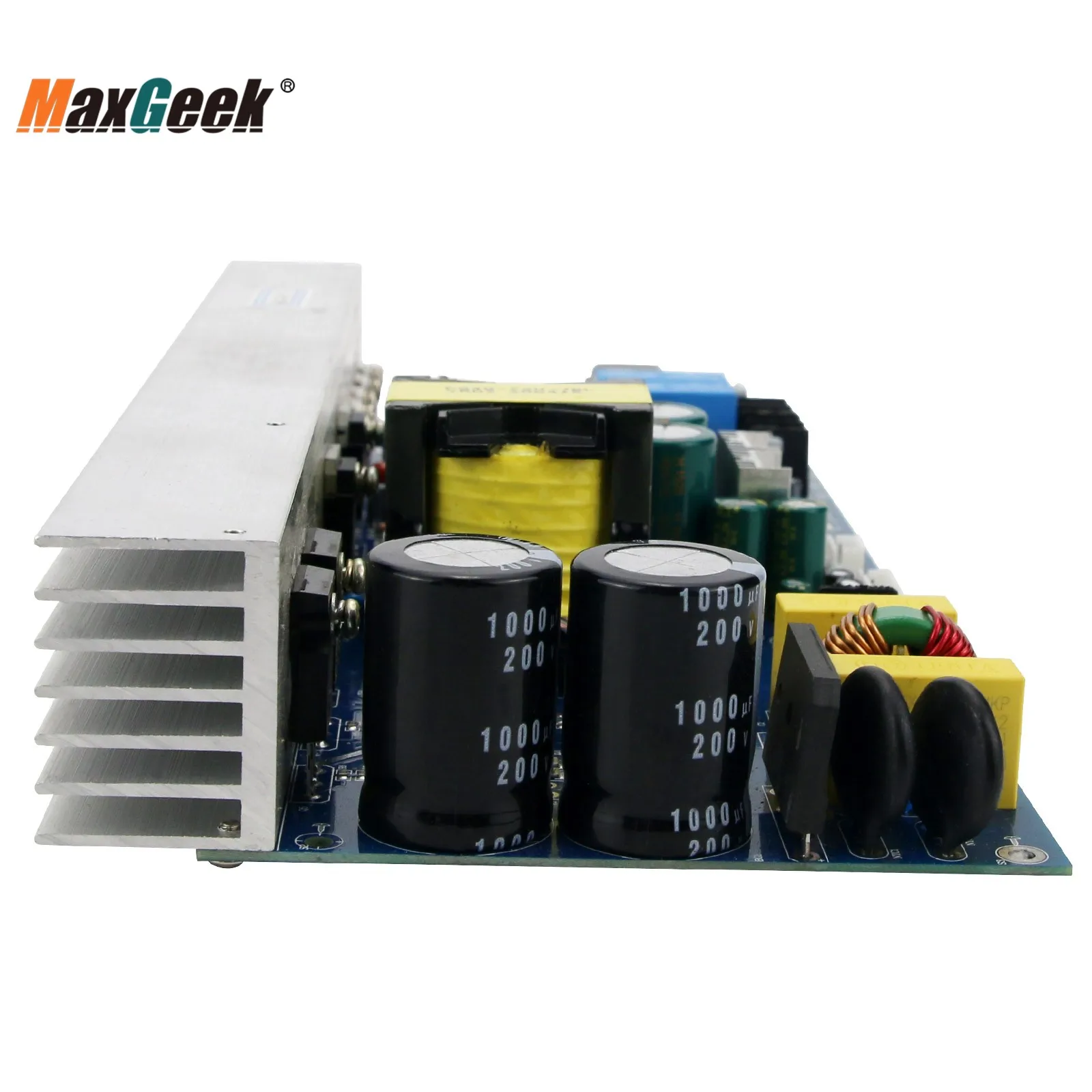 Imagem -04 - Maxgeek 1000w Placa de Amplificador Digital Estéreo Canais Power Amp Board 500w Mais 500 com Fonte Alimentação de Comutação