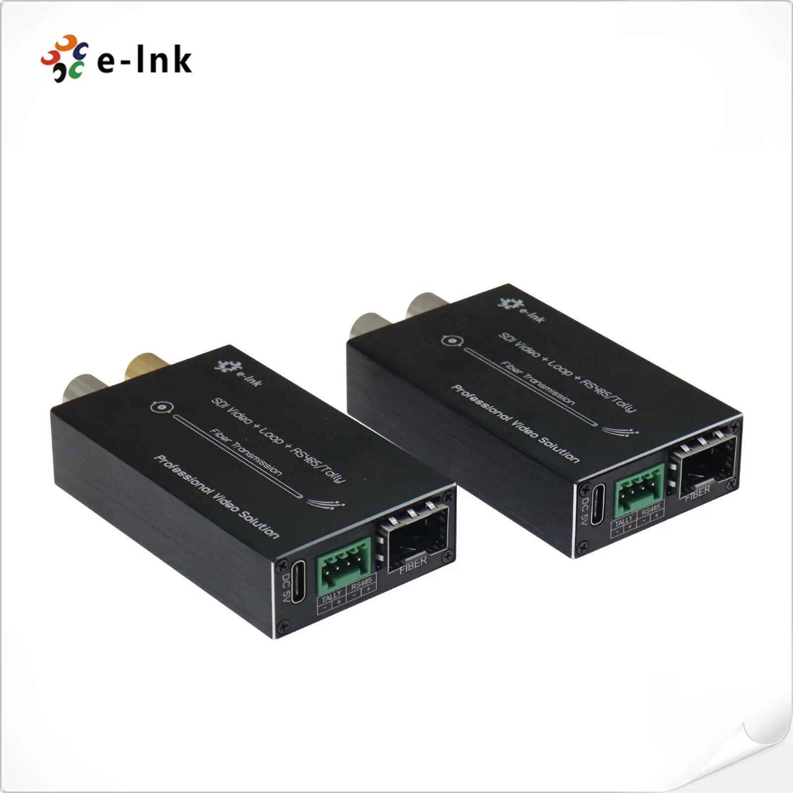 Mini 3G-SDI to Fiber Converter Extender MMF 500 Meter LC Connector