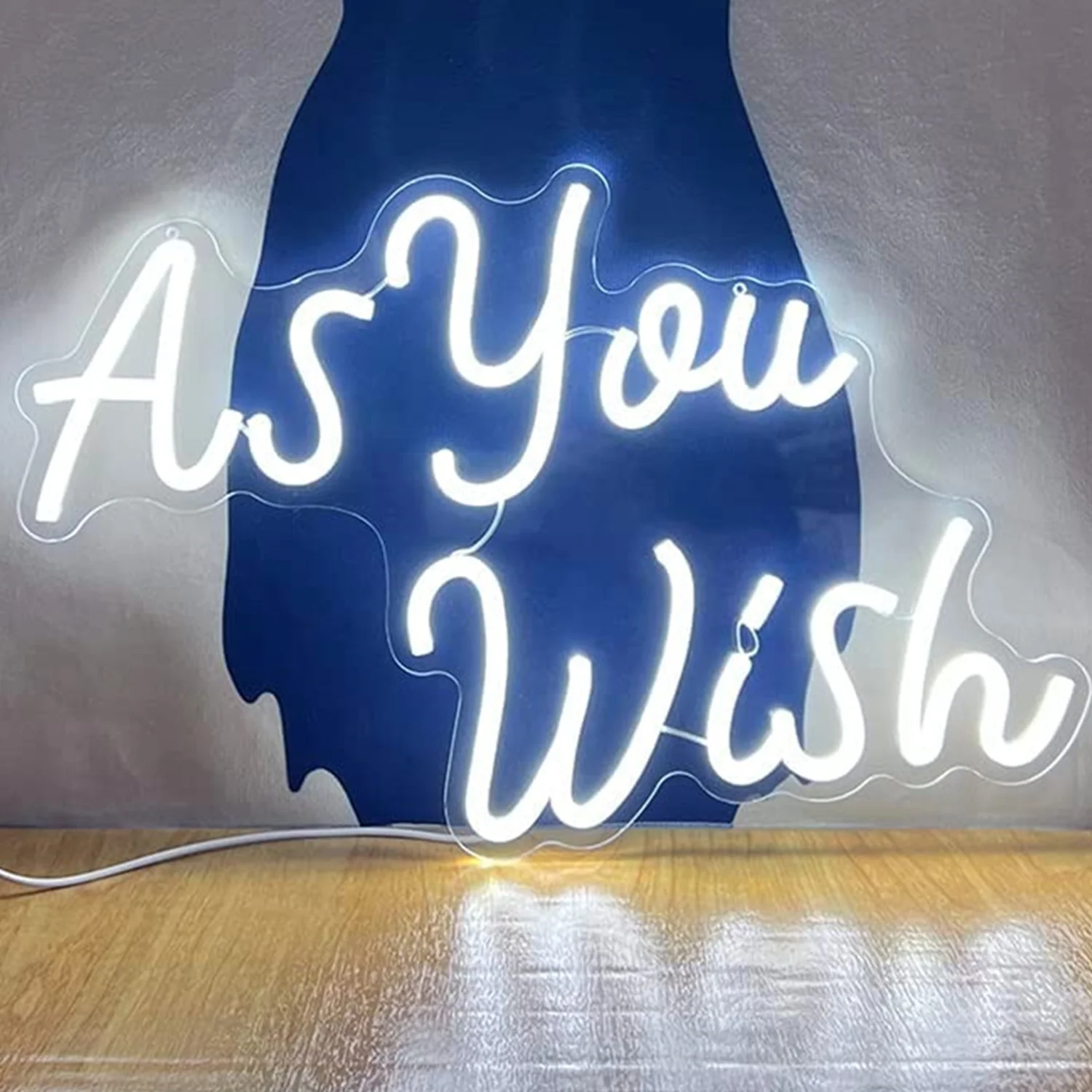 

As You Wish New LED Neon Sign Princess Inspired Quote Neon Light Romantic Gift for Woman Lamp Light Acrylic for Home Store Party