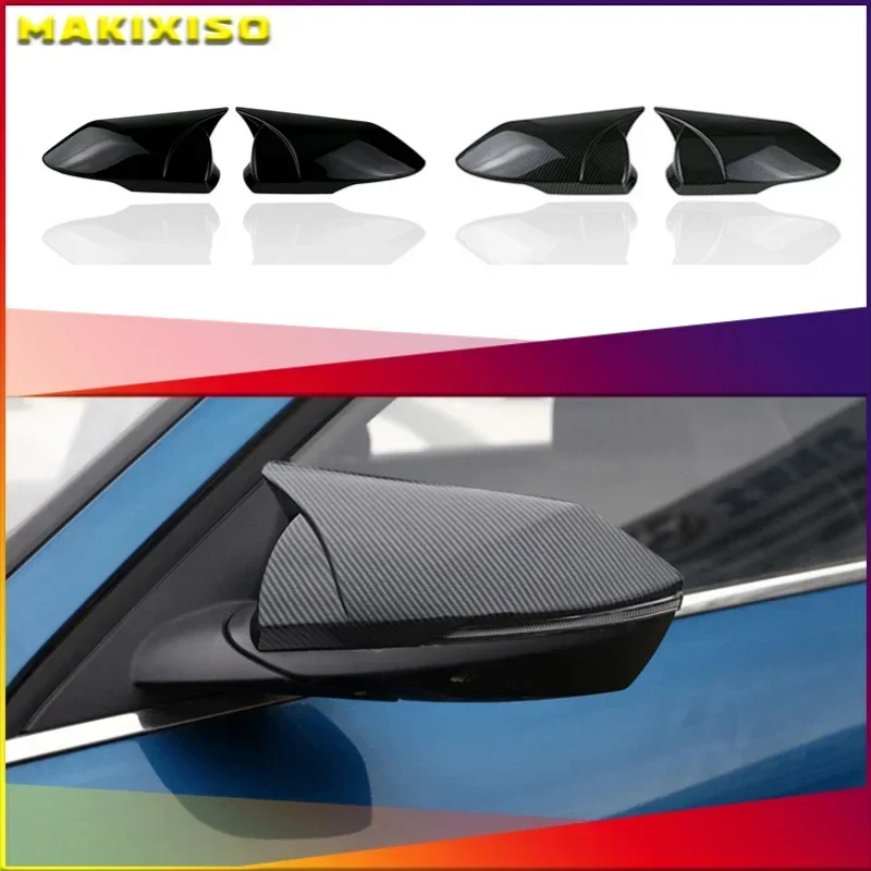 

2Pcs Auto ABS Side Door Rearview Mirror Cover Trim Shell Protective Stickers For Hyundai Elantra 2021 Car Exterior Accessories