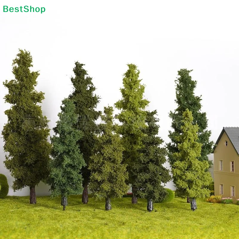 ☆Model Pine Tree Set - 14cm/21cm Artificial Trees for Diorama, Railroad Layout & Architectural Models