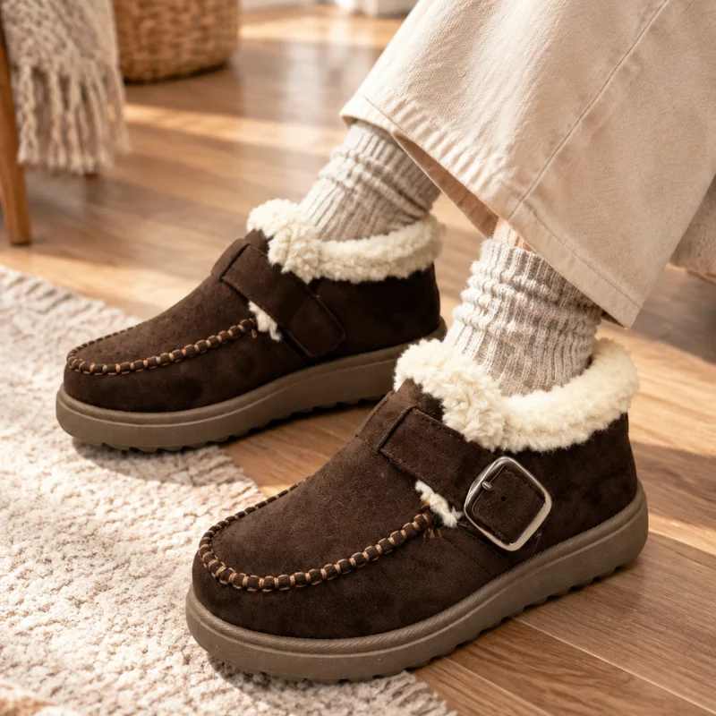 Trendy Buckle Decor Women’s Ankle Boots, Versatile Footwear for Street Look, Classic Silhouette Casual Boots for Women