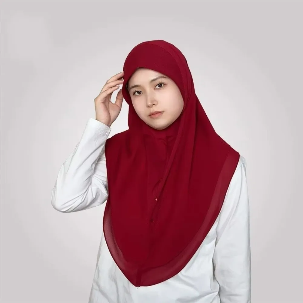 Gifts Milk Silk Instant Hijab Quick Dry Breathable Khimar Hijab Full Coverage Stretchy Fabric Hijab Headwear Commuting