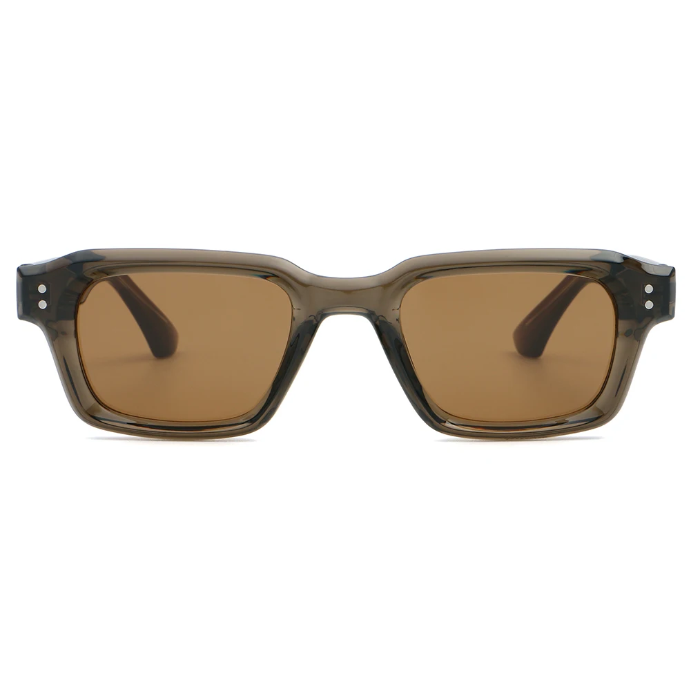 Peekaboo Unisex Fashion Sunglasses UV400 Women Acetate Square Sun Glasses for Men Green Brown Black Trendy Accessories Summer