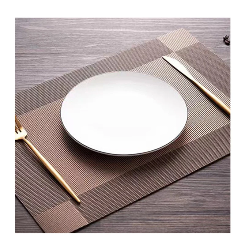 4/6Pcs Table Mat Set Non-Slip Bowl Pad Coaster Set Washable PVC Dining Table Placemats Modern Home Decoration Accessories