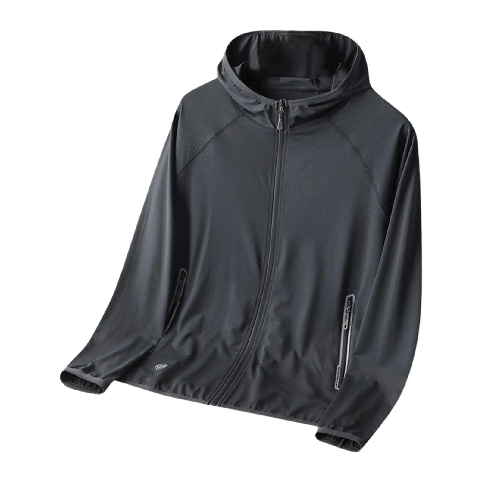 

Mens Sun Protection Jacket Full Zip Hoodie Jacket for Running Mountaineering