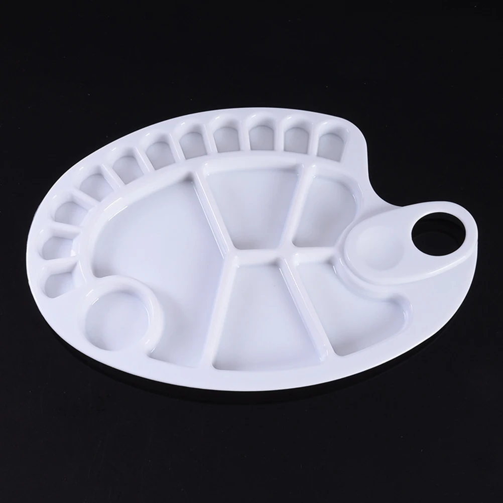 

2pcs Oil Painting Palette Durable Plastic Storage Sketching Mixing Drawing Fish Shape Watercolor Art Trays
