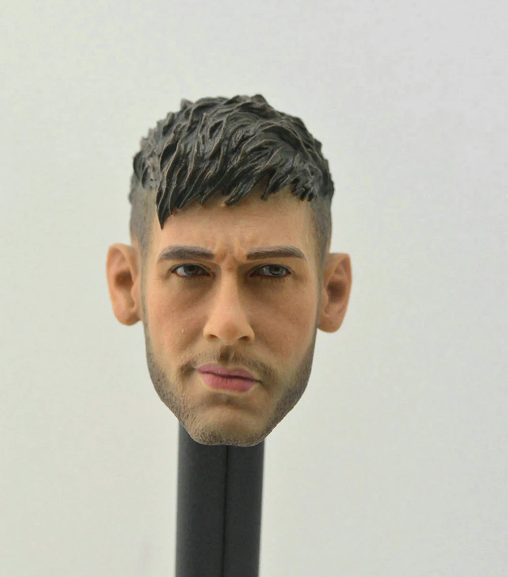 Hot Sale 1/6 Male Superstar Brazil Soccer Football Player Head Sculpture Carving Model For 12inch Action Body