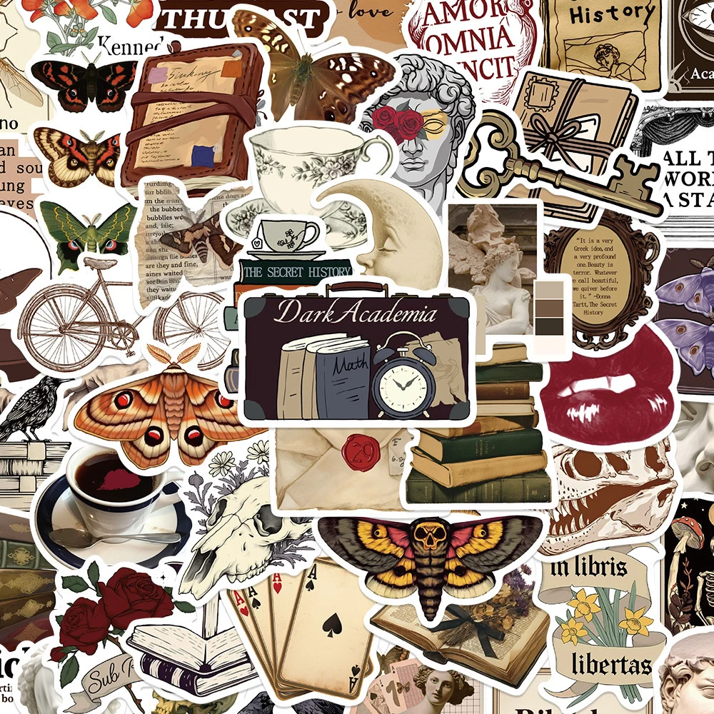 

10/30/50pcs Aesthetic Vintage Cartoon Vsco Stickers Graffiti Decal for Stationery Scrapbook Fridge Cute Waterproof Sticker Decor