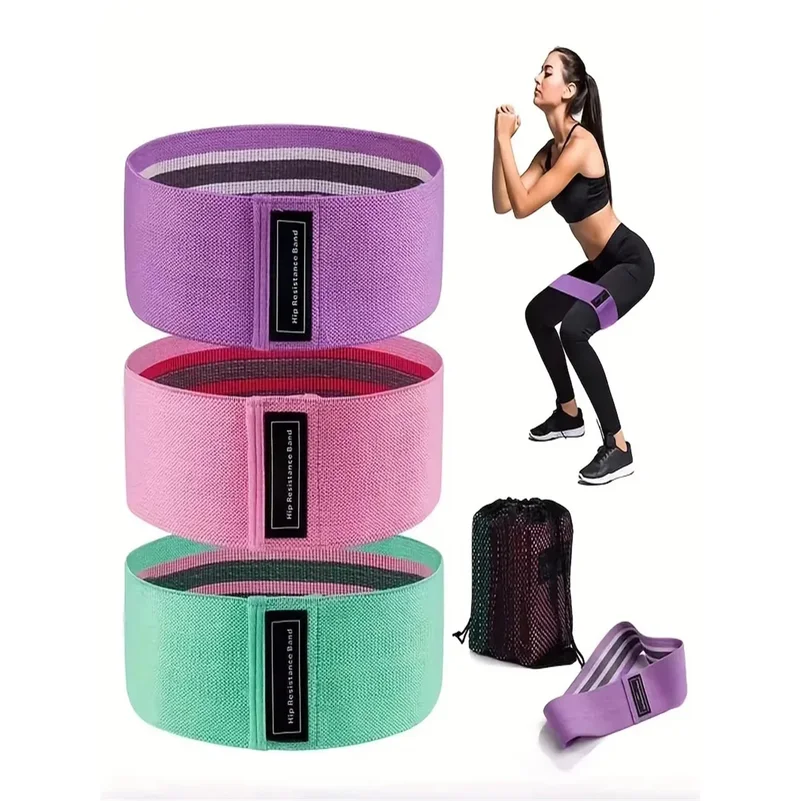 Yoga Pilates Resistance Bands, Elastic Exercise Stretch Bands for Booty, Legs and Glute Workout, Home Fitness Training