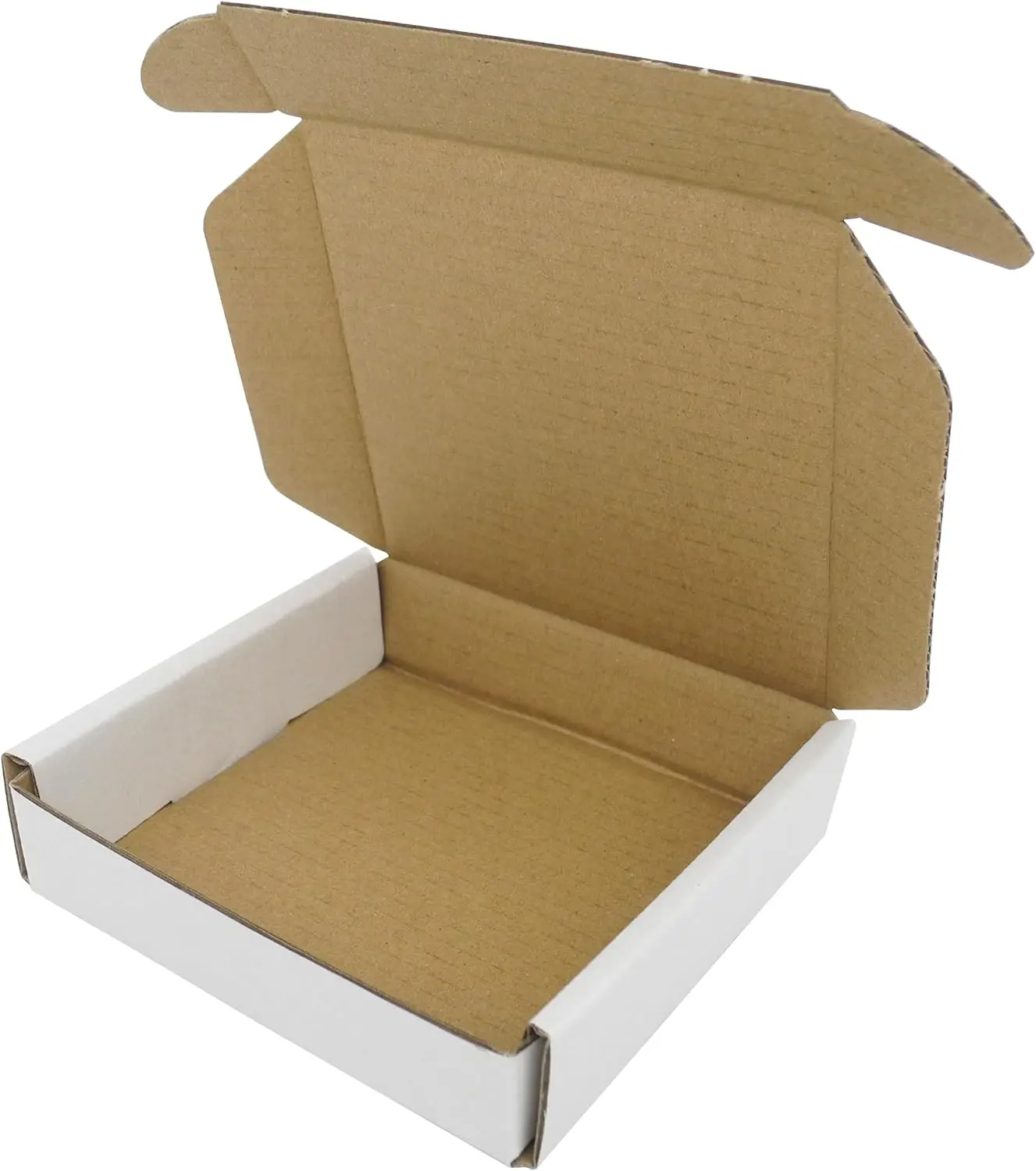 

4x4x1 Corrugated Cardboard Boxes 25 Pack Small Shipping Mailers with Lids for Gift Packaging
