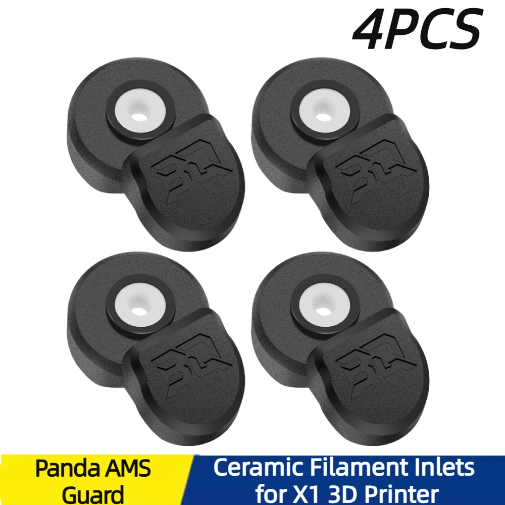 4 pezzi Panda AMS Guard anello di ingresso in ceramica protezione parti di alimentatore a filamento durevoli ad alta durezza per stampanti 3D Bambu Lab P1/X1
