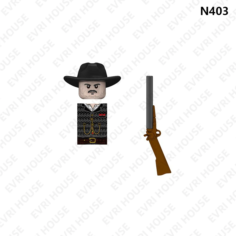 Red Dead Mini Action Figures Bricks Arthur Morgan Games Assembly Building Blocks Toys for Children American Civil War