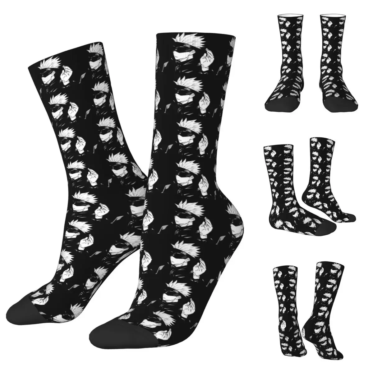 

Japanese Manga Gojo Satoru Men and Women printing Socks,Jujutsu Kaisen Anime Windproof Applicable throughout the year Dressing