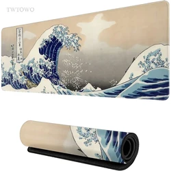 Janpanese Great Wave Mouse Pad Gamer XL Large Computer Home Mousepad XXL MousePads Natural Rubber Office Table Mat Mouse Mats