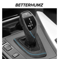 For BMW F30 F31 F32 F36 F34 F20 F10 F22 X3 X4 X5 X6 Made of Alcantara Car Gear Shift Knob Cover Trim Panel Interior Accessories