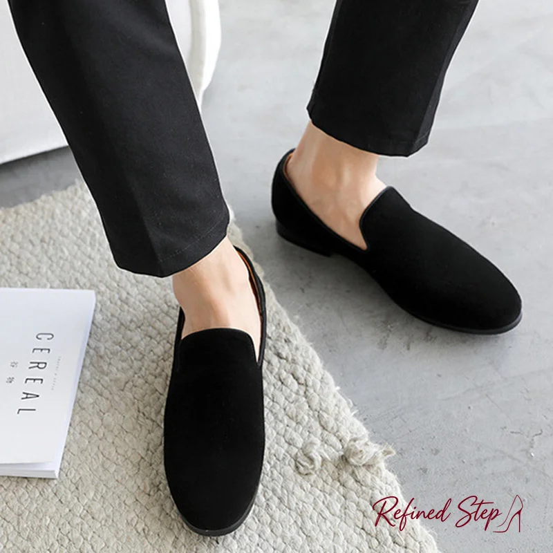 Fashion Luxury Dress Shoes  Men's Suede Leather Casual Loafers Gentleman Wedding Formal Prom Quinceanera  Business Footwear
