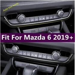 Front Central Air Conditioning Outlet Vent AC Panel Decoration Strip Cover Trim Fit For Mazda 6 2019 - 2024 Car Accessories