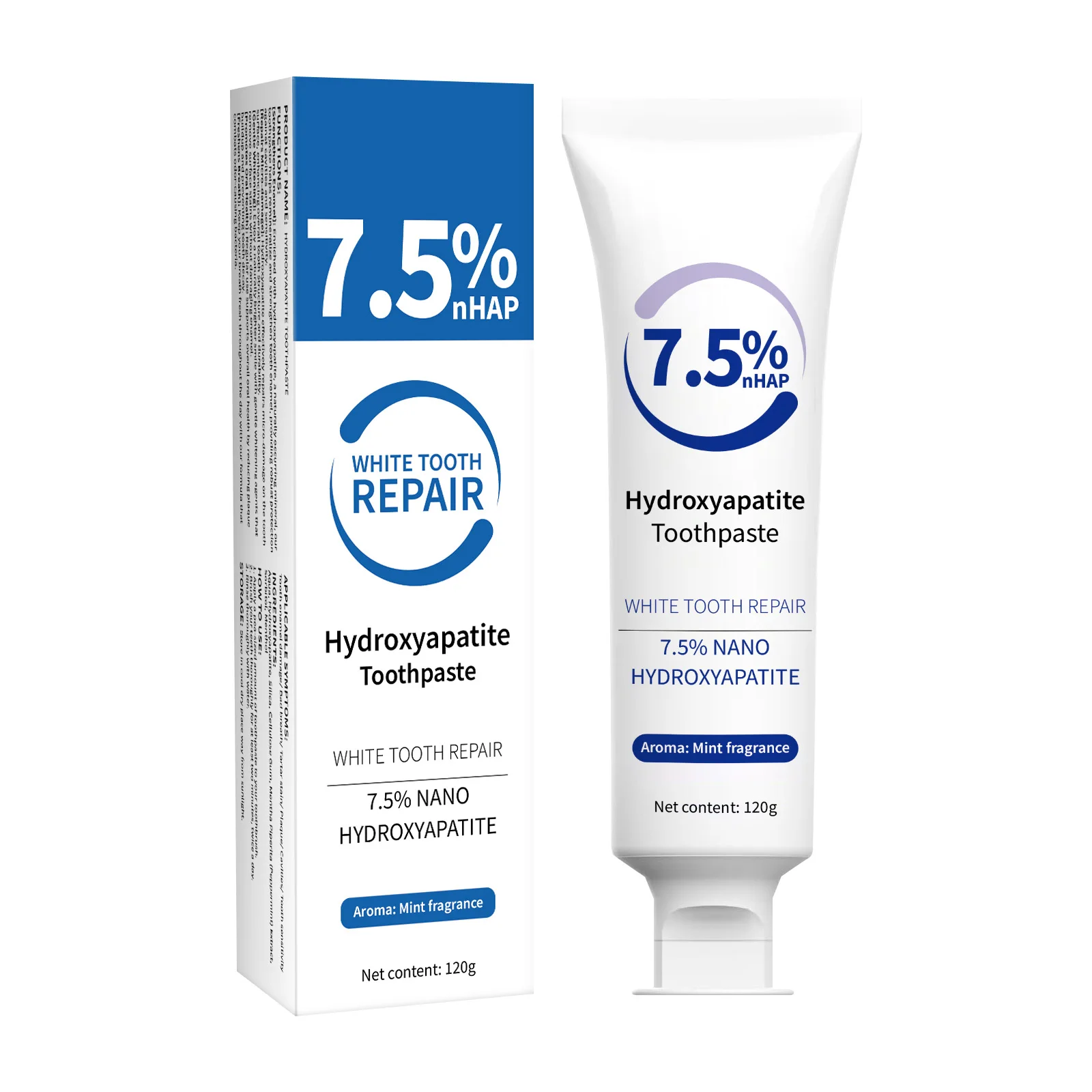 120g Nano Hydroxyapatite Tandpasta Remover Koffie/Thee Vlek Verbeteren Slechte Adem Voorkomen Cariës Frisse Adem Tanden Tandheelkundige zorg