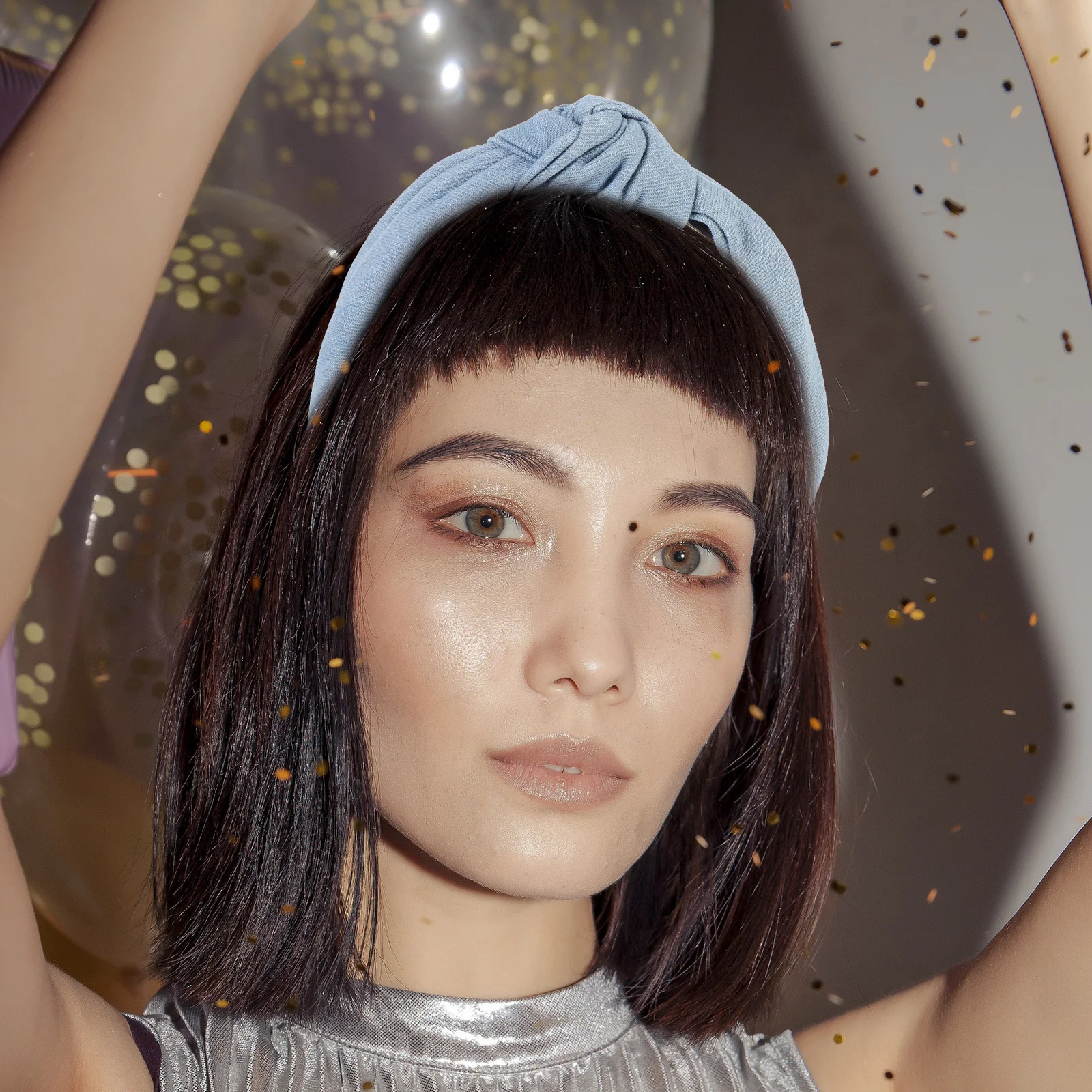 

3Pcs Denim Wide Headband Cloth Hairbands Comfortable Daily Hair Fixing Bands Lightweight Retro Knotted Head Decor for Women