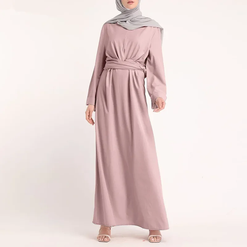 Muslim Abaya Solid Women Dress Batwing Sleeve Women Islamic Clothing Dubai Saudi Robe Turkish Modesty Slim Long Simple Abayas