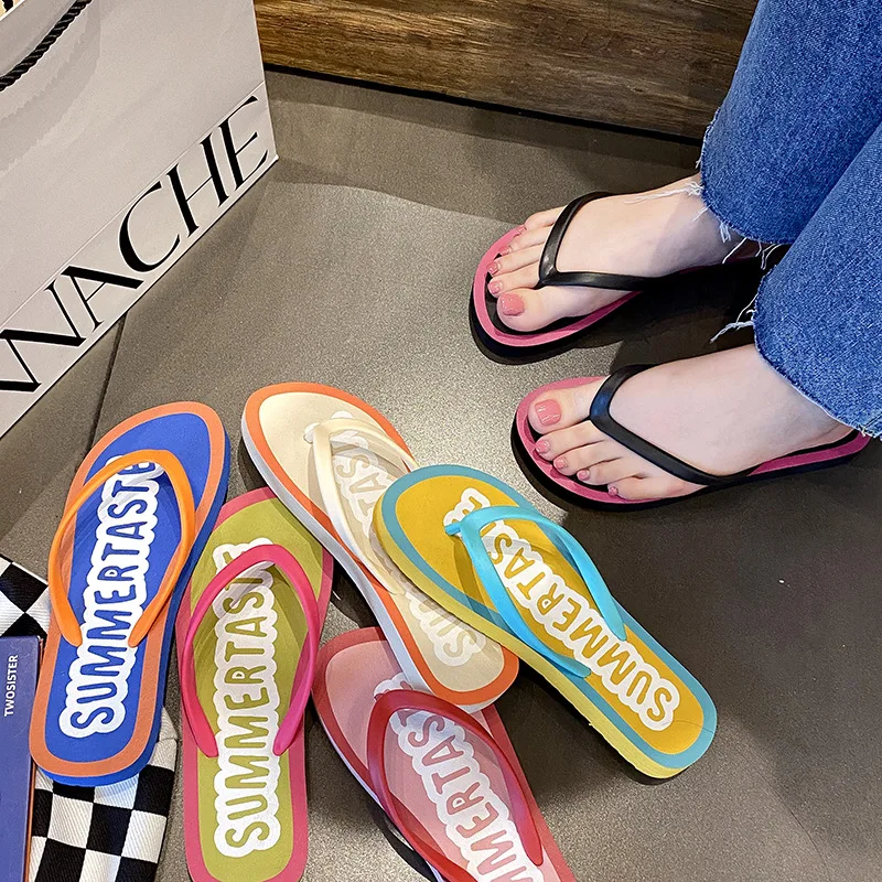 

Women's Slippers Non-slip Shoes Fashion Women Wear-resistant Unisex Flip Flops Casual Sandals Sea Beach Pool Shoes