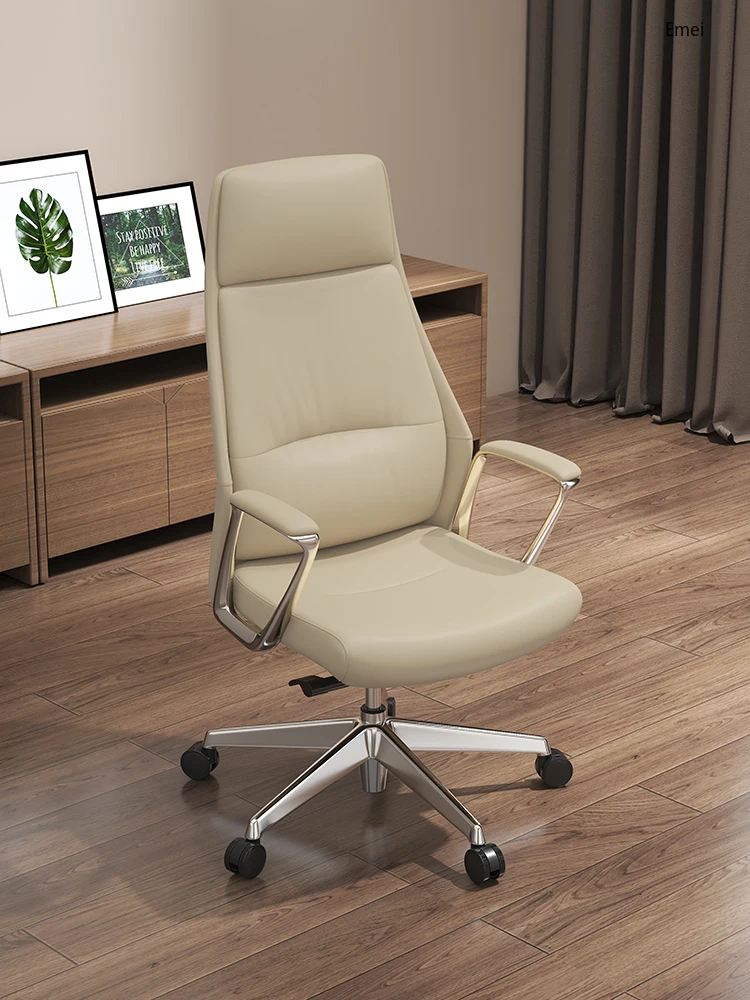 

Современное простое кожаное кресло для руководителя, офисное кресло для конференций, удобное вращающееся кресло для длительного сидения с подъемником