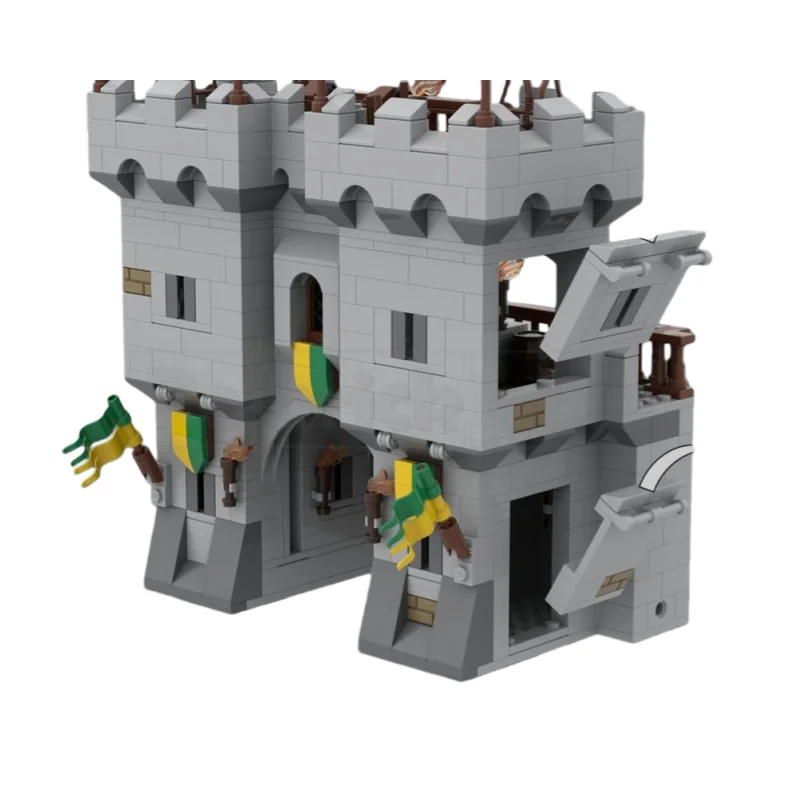 Modello di gatehouse con castello modulare architettonico MOC - set di giocattoli con blocchi di piccole particelle con 953 pezzi - adatto a tutte le imprese